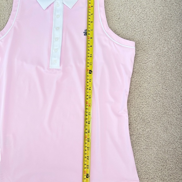 Original Penguin Ladies Gelato Pink Sleeveless Polo - Shirt  Size Large NWOT - Picture 12 of 14